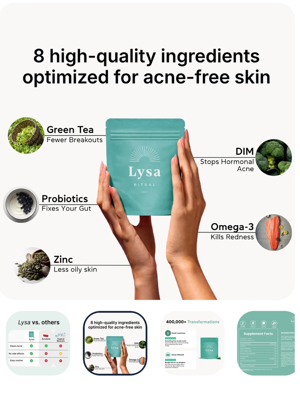 NWT Lysa Acne Gummies